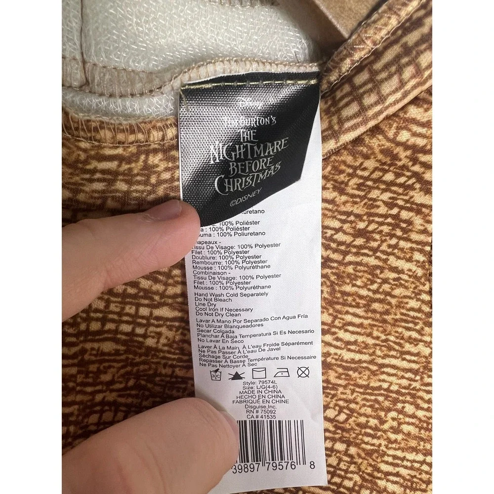 Disney Oogie Boogie Costume Kids L 4-6 Nightmare Before Christmas 79574L - Picture 2 of 7